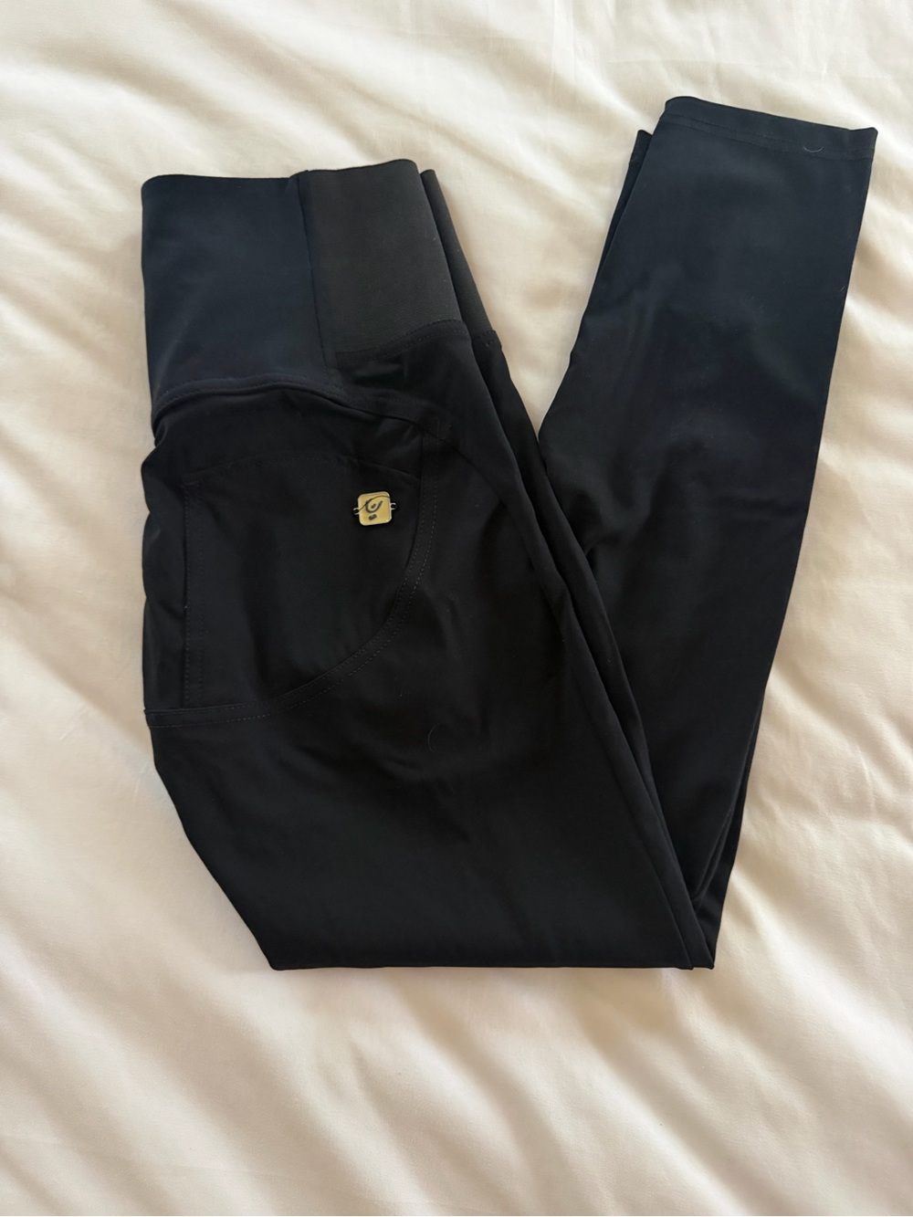 FREDDY WR.UP Black Shaping Pants Front Zip Skinny Leggings Medium US 6